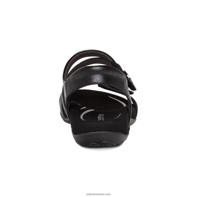 sandale cu bretele reglabile jess femei Aetrex negru 2BV6V93