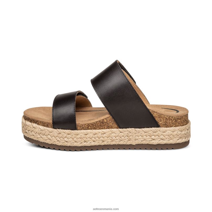 sandale cu platforma sofie femei Aetrex negru 2BV6V231