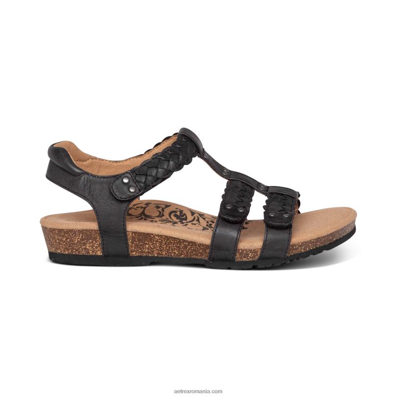 sandale gladiator reglabile reese femei Aetrex negru 2BV6V169