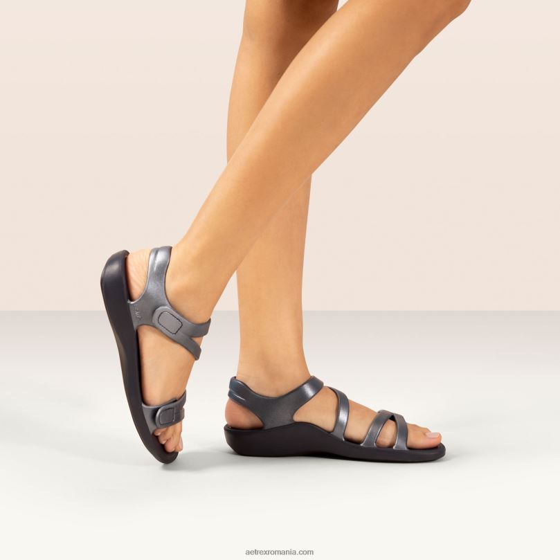 sandale sport jillian femei Aetrex bleumarin strălucitor 2BV6V63