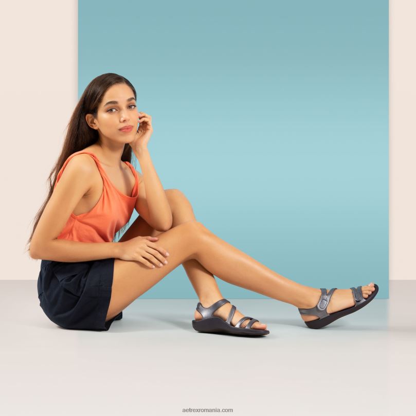 sandale sport jillian femei Aetrex bleumarin strălucitor 2BV6V63