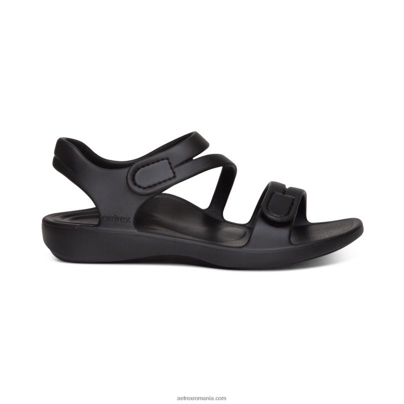 sandale sport jillian femei Aetrex negru 2BV6V52