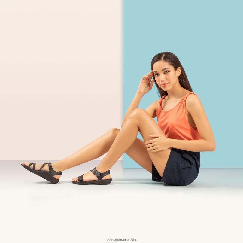 sandale sport jillian femei Aetrex negru 2BV6V52