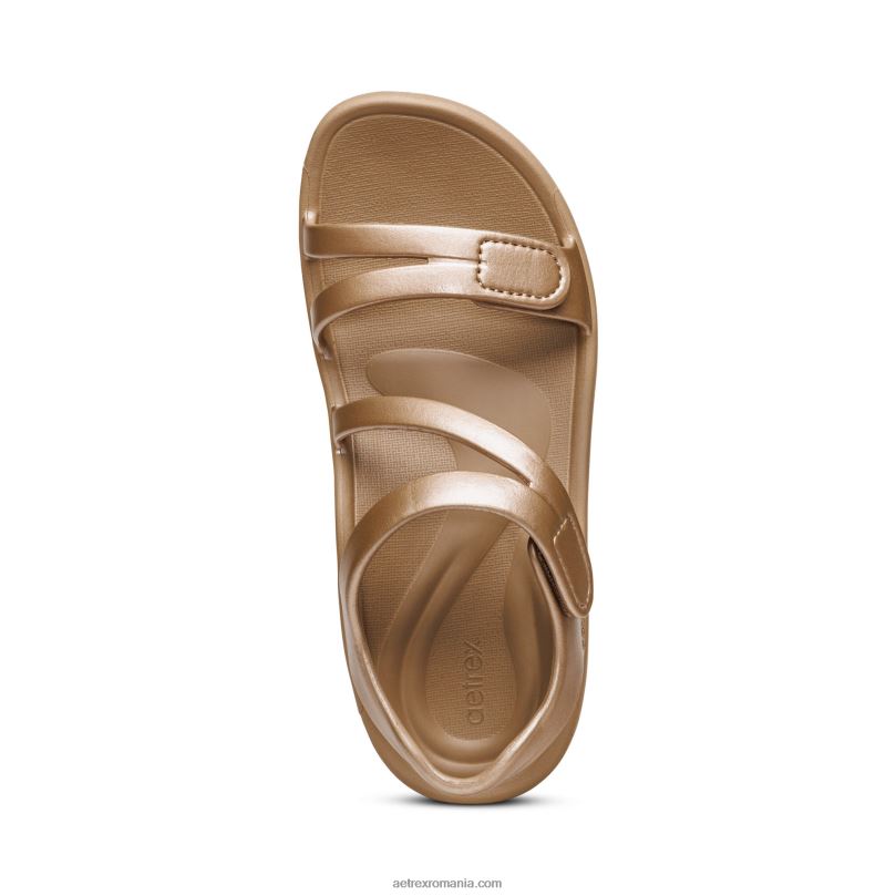 sandale sport jillian femei Aetrex Șampanie 2BV6V307