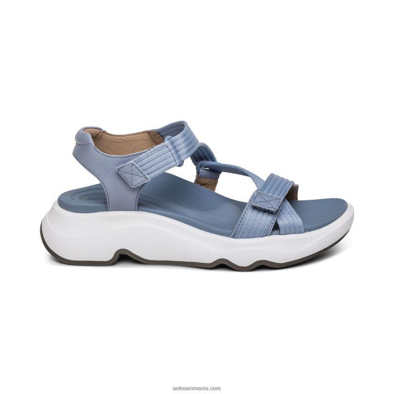 sandale sport reglabile marz femei Aetrex albastru 2BV6V243