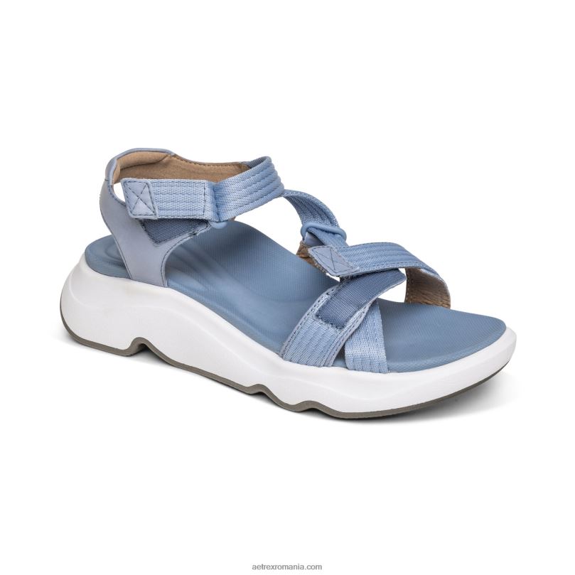 sandale sport reglabile marz femei Aetrex albastru 2BV6V243
