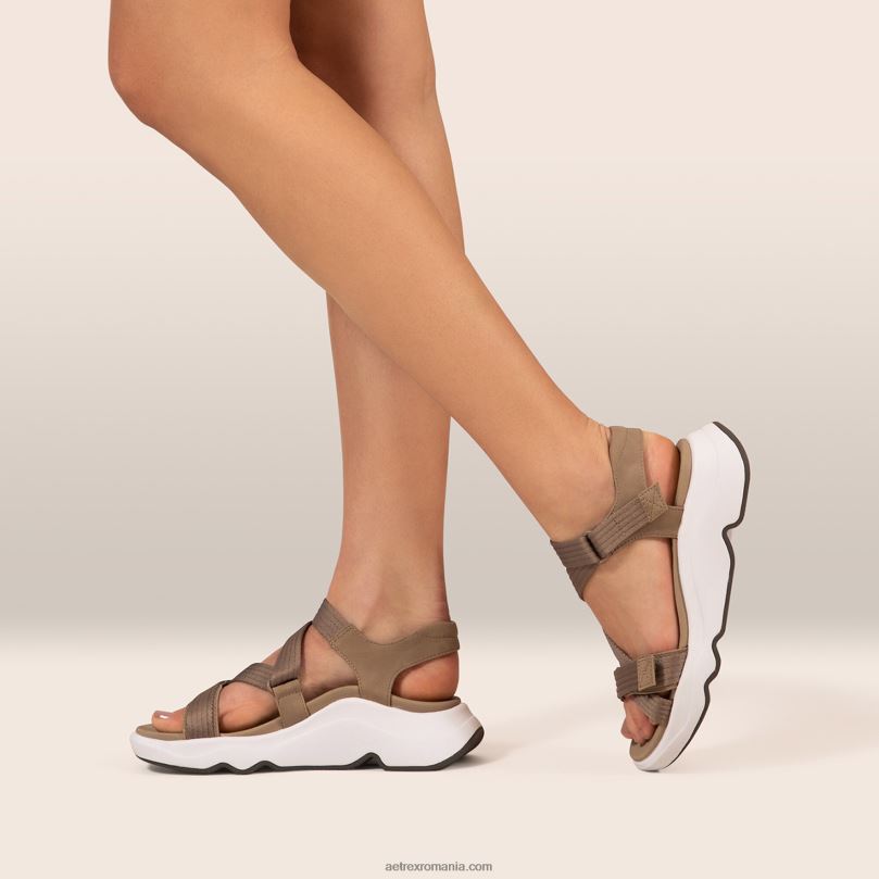 sandale sport reglabile marz femei Aetrex taupe 2BV6V264