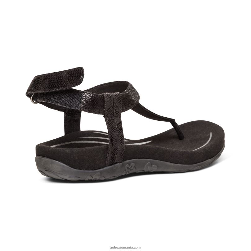 sandale tanga jane femei Aetrex negru 2BV6V220