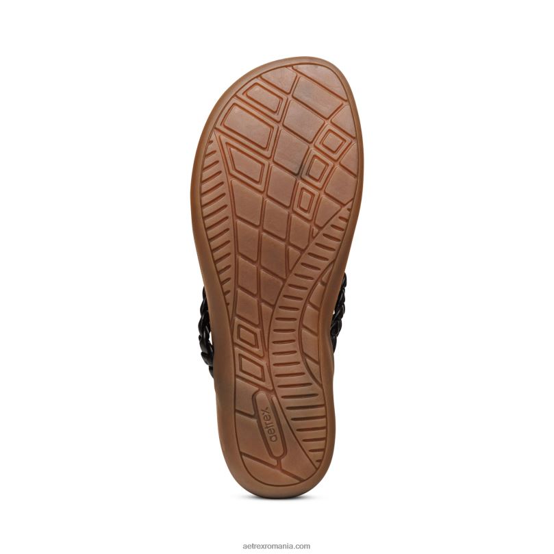 sandale tanga rachel femei Aetrex negru 2BV6V246