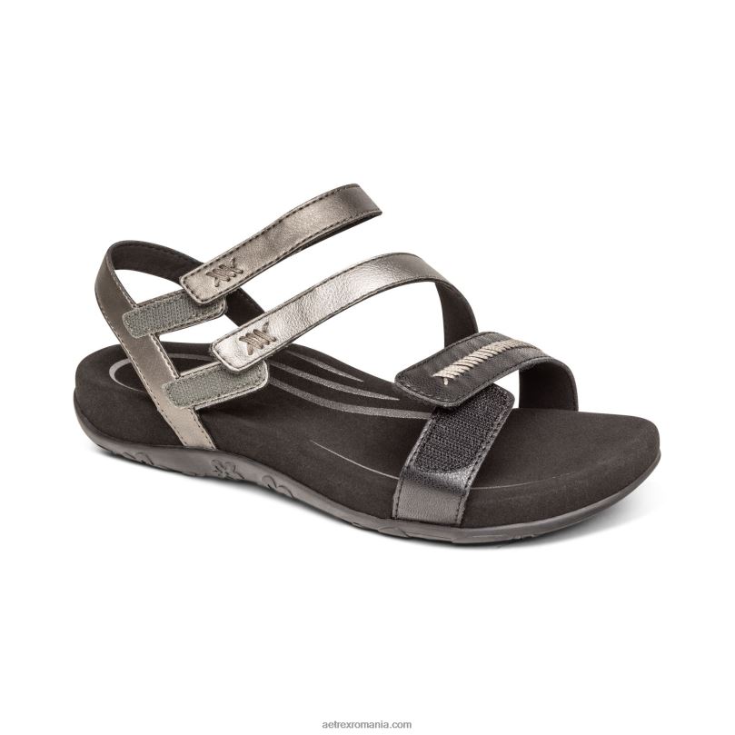 sandală gabby cu bretele reglabile femei Aetrex multi negru 2BV6V308