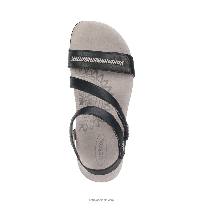 sandală gabby cu bretele reglabile femei Aetrex negru 2BV6V10