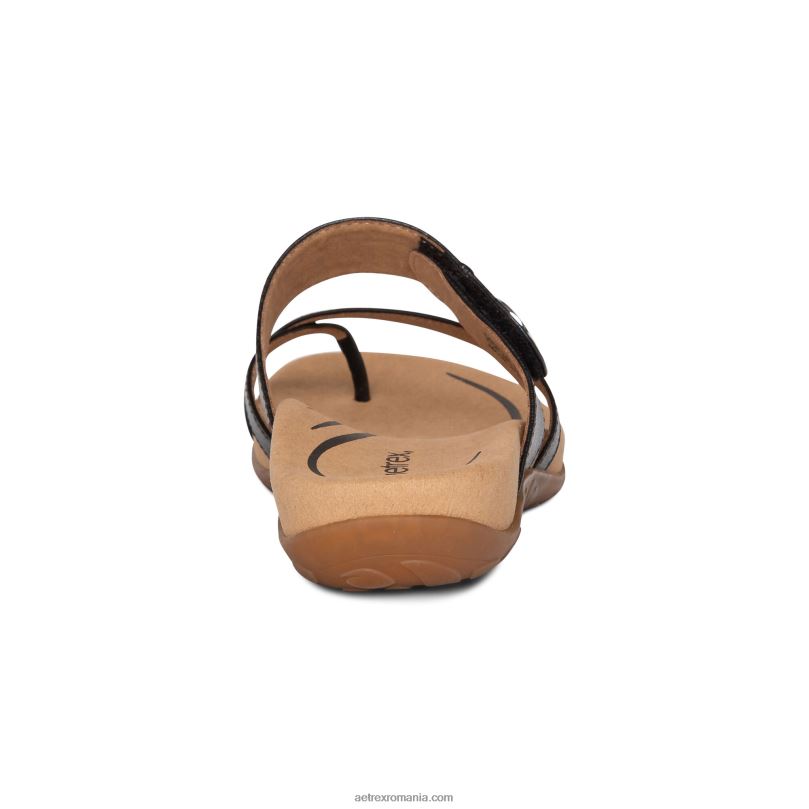 sandală glisante reglabilă izzy femei Aetrex negru 2BV6V87