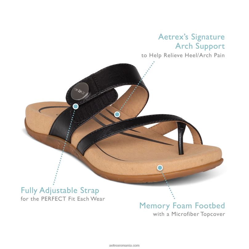 sandală glisante reglabilă izzy femei Aetrex plută 2BV6V215