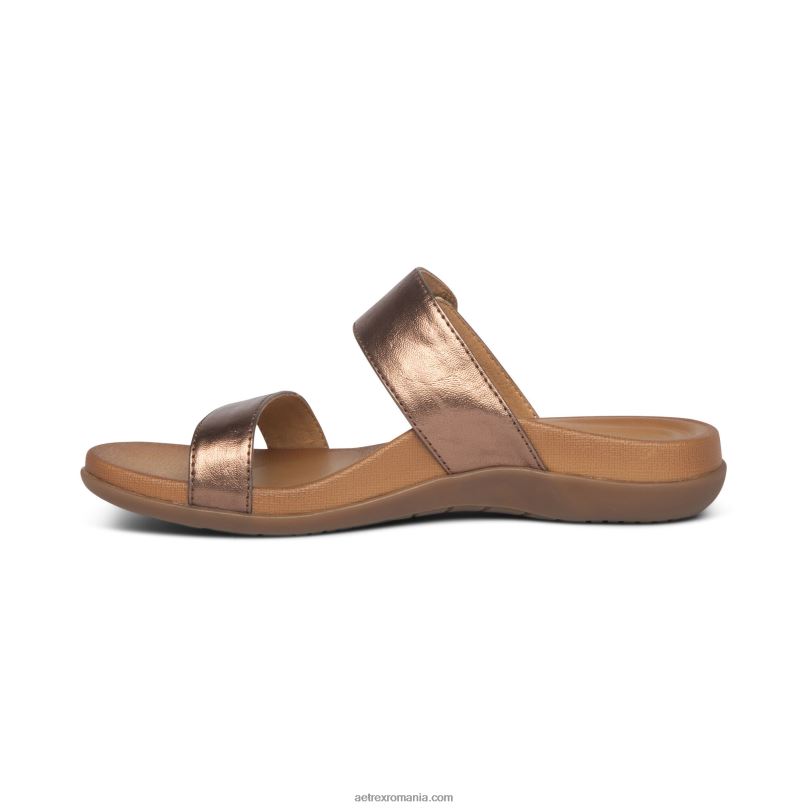 sandală mimi de susținere a arcului femei Aetrex bronz 2BV6V68