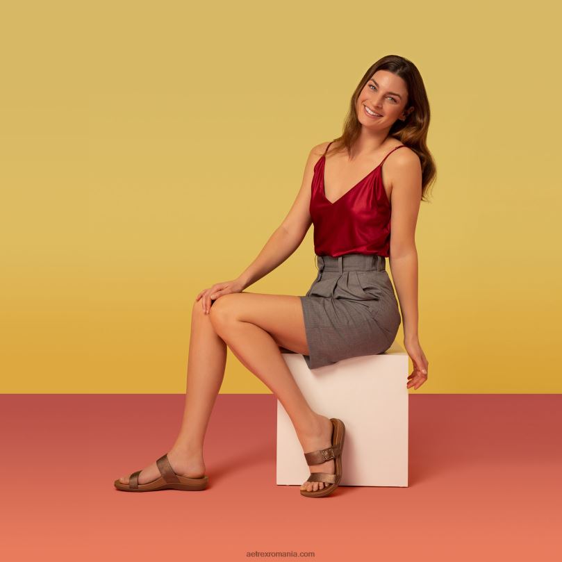 sandală mimi de susținere a arcului femei Aetrex bronz 2BV6V68