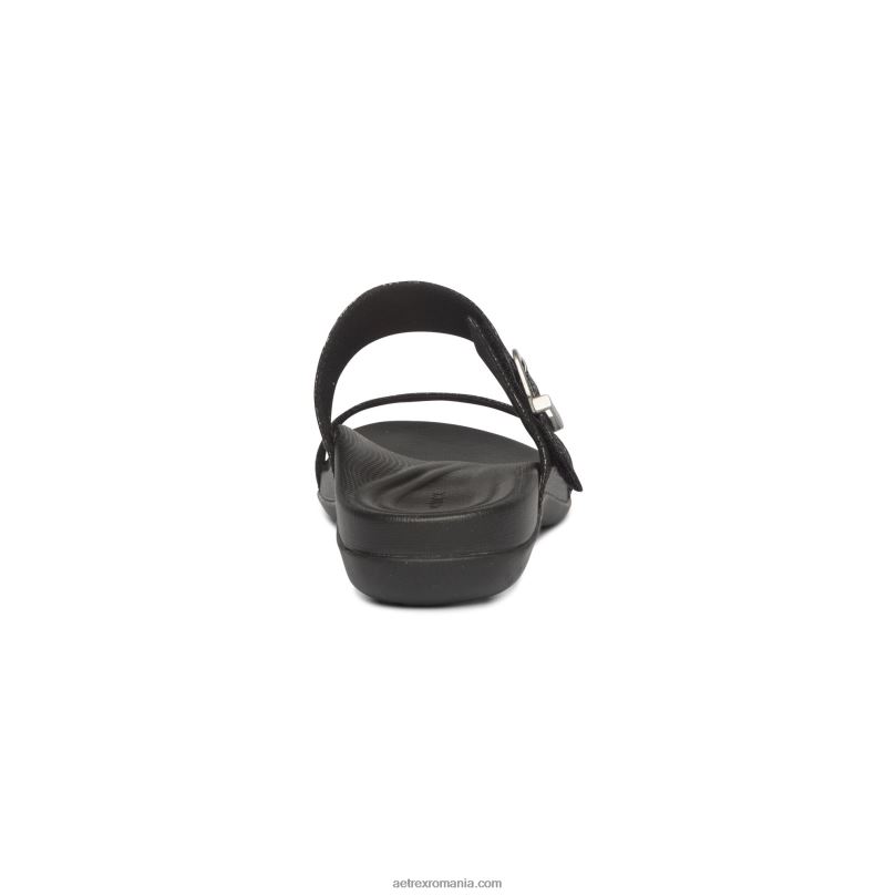 sandală mimi de susținere a arcului femei Aetrex negru 2BV6V184