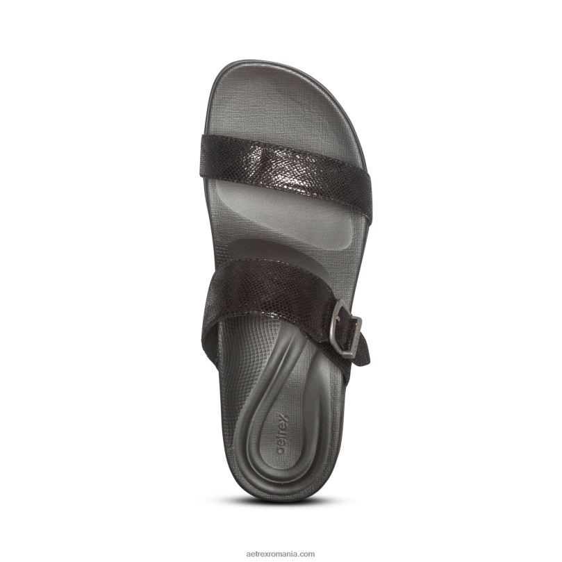 sandală mimi de susținere a arcului femei Aetrex negru 2BV6V184