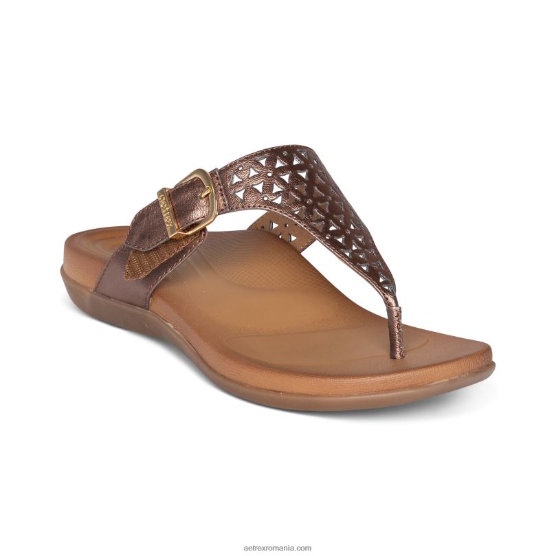 sandală tanga reglabilă rita femei Aetrex bronz 2BV6V51