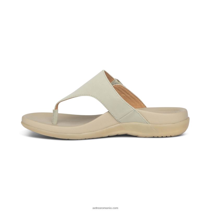 sandală tanga reglabilă rita femei Aetrex gri deschis 2BV6V134