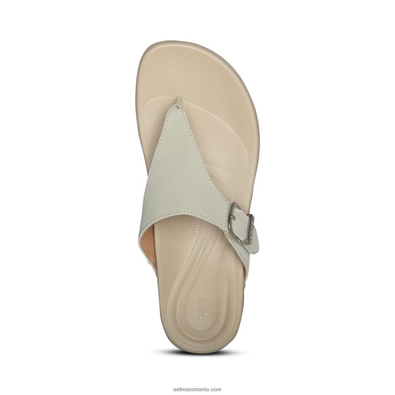 sandală tanga reglabilă rita femei Aetrex gri deschis 2BV6V134