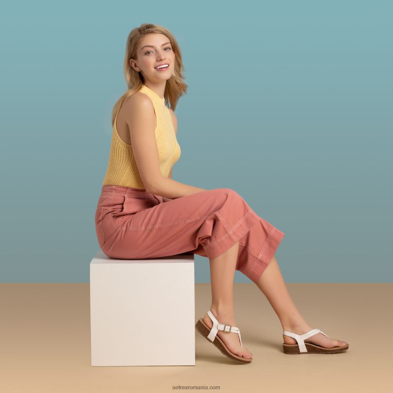 tanga ajustabilă harper femei Aetrex alb 2BV6V260