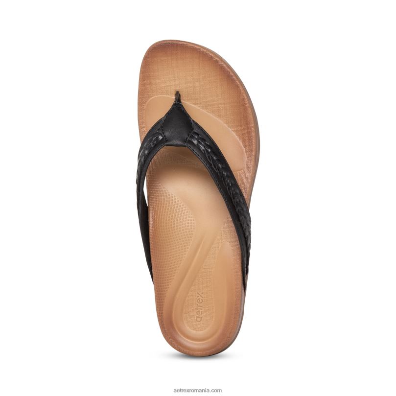 tanga împletită emmy femei Aetrex negru 2BV6V167