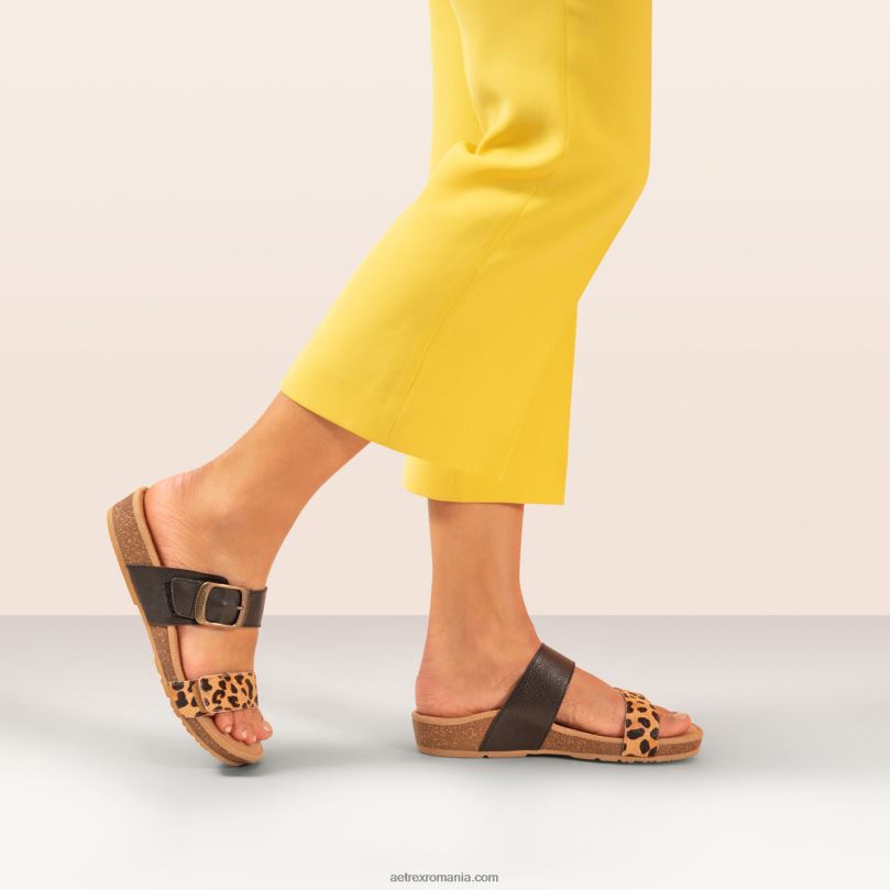 tobogan reglabil cu margaretă femei Aetrex leopard 2BV6V128