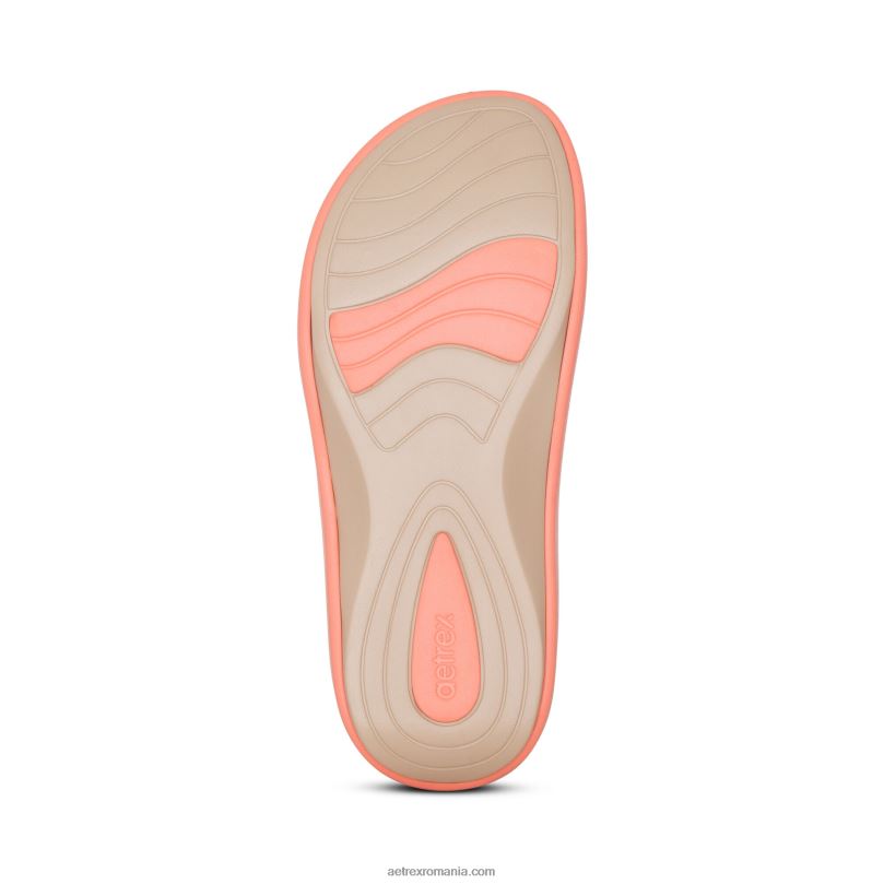 tobogan sport janey femei Aetrex coral 2BV6V48