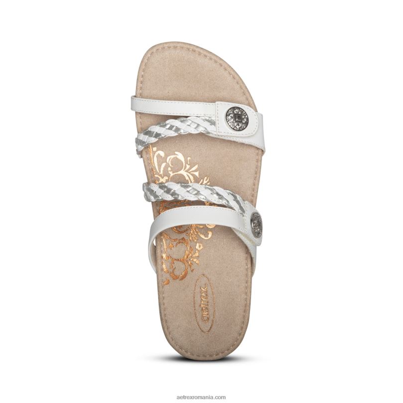 tobogan împletit janey femei Aetrex alb 2BV6V26