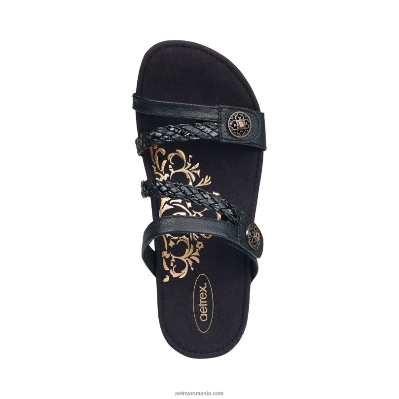 tobogan împletit janey femei Aetrex negru 2BV6V19